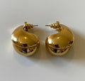 Large Gold Plated Teardrop Hoop Earrings