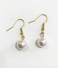 Recycled Gold Pearl Drop Earrings