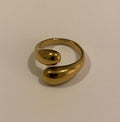 Gold Plated Twist Dome Ring sustainable gold ring luxury gift
