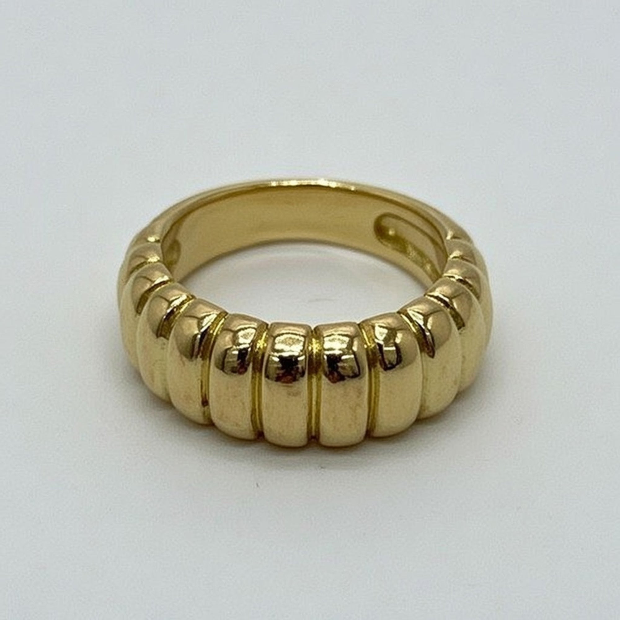 Gold Plated Croissant Ring