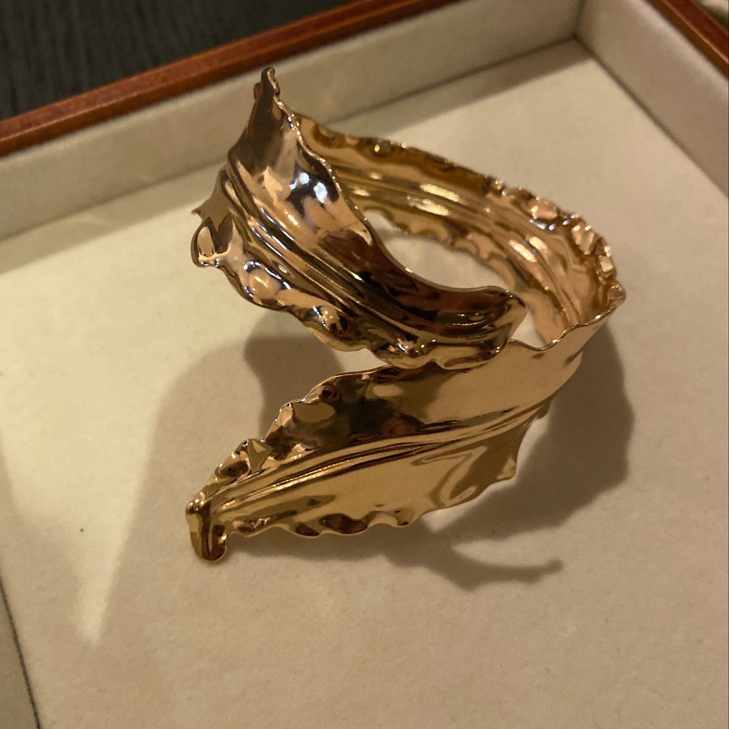 gold leaf bracelet , boheme london