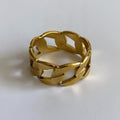 Mens gold plated design ring 