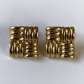 Vintage Square Gold Design Stud Earrings for a classic luxury style