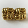 Pair of gold square vintage earrings