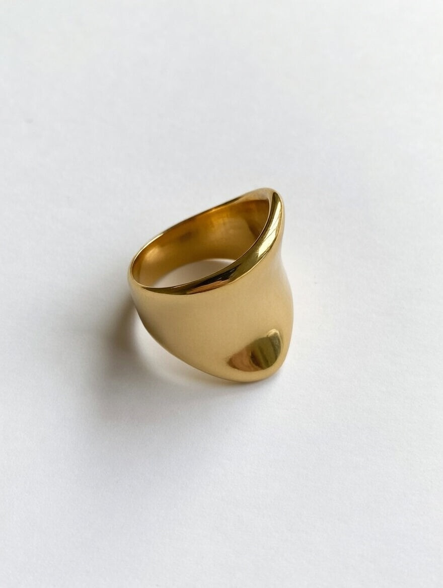 Gold Wave Design Ring