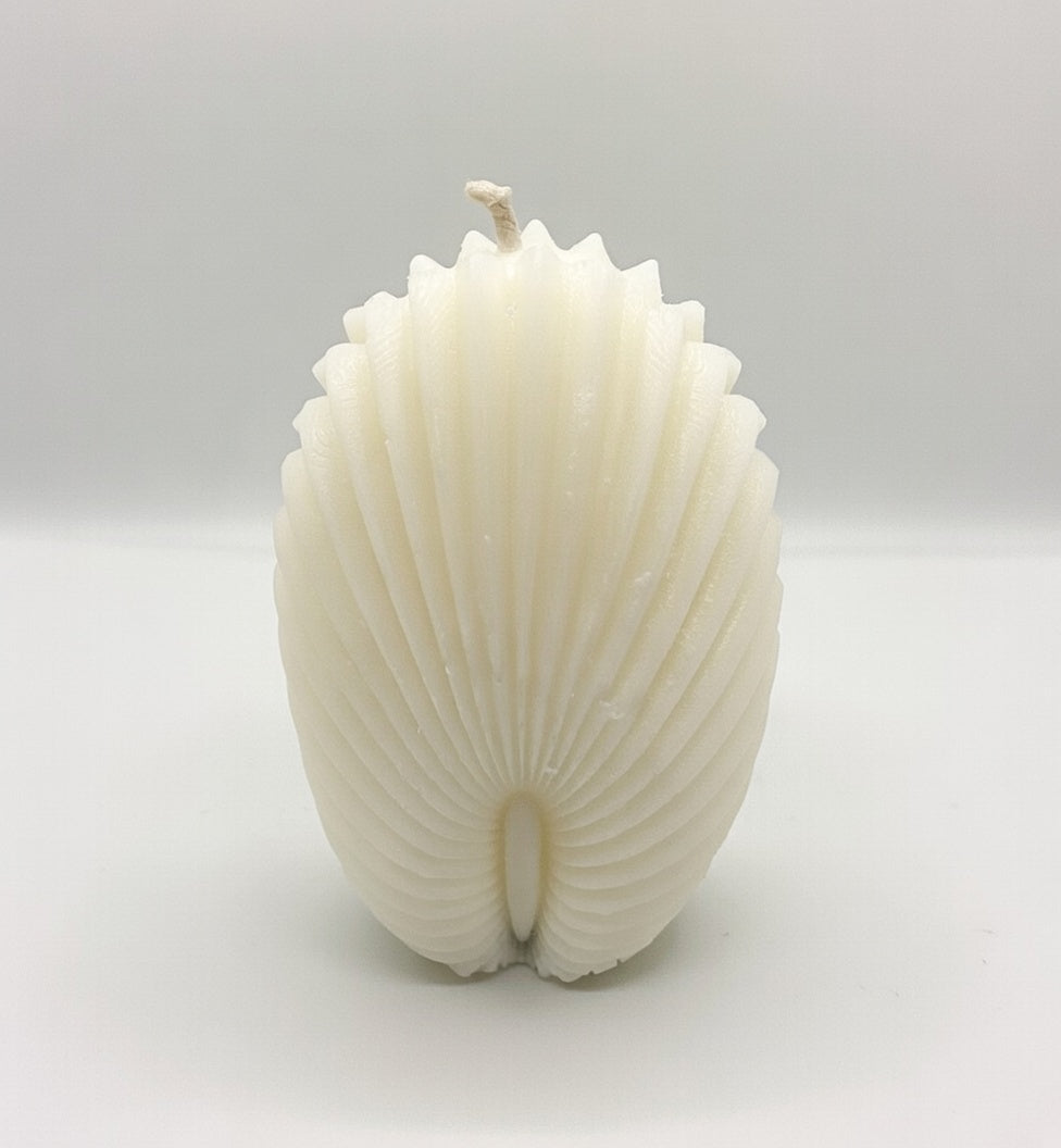 Handmade White Decorative Soy Wax Candle - Unscented