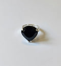 Black Oynx Gemstone Silver Ring