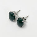 green jade studs precious stone earrings
