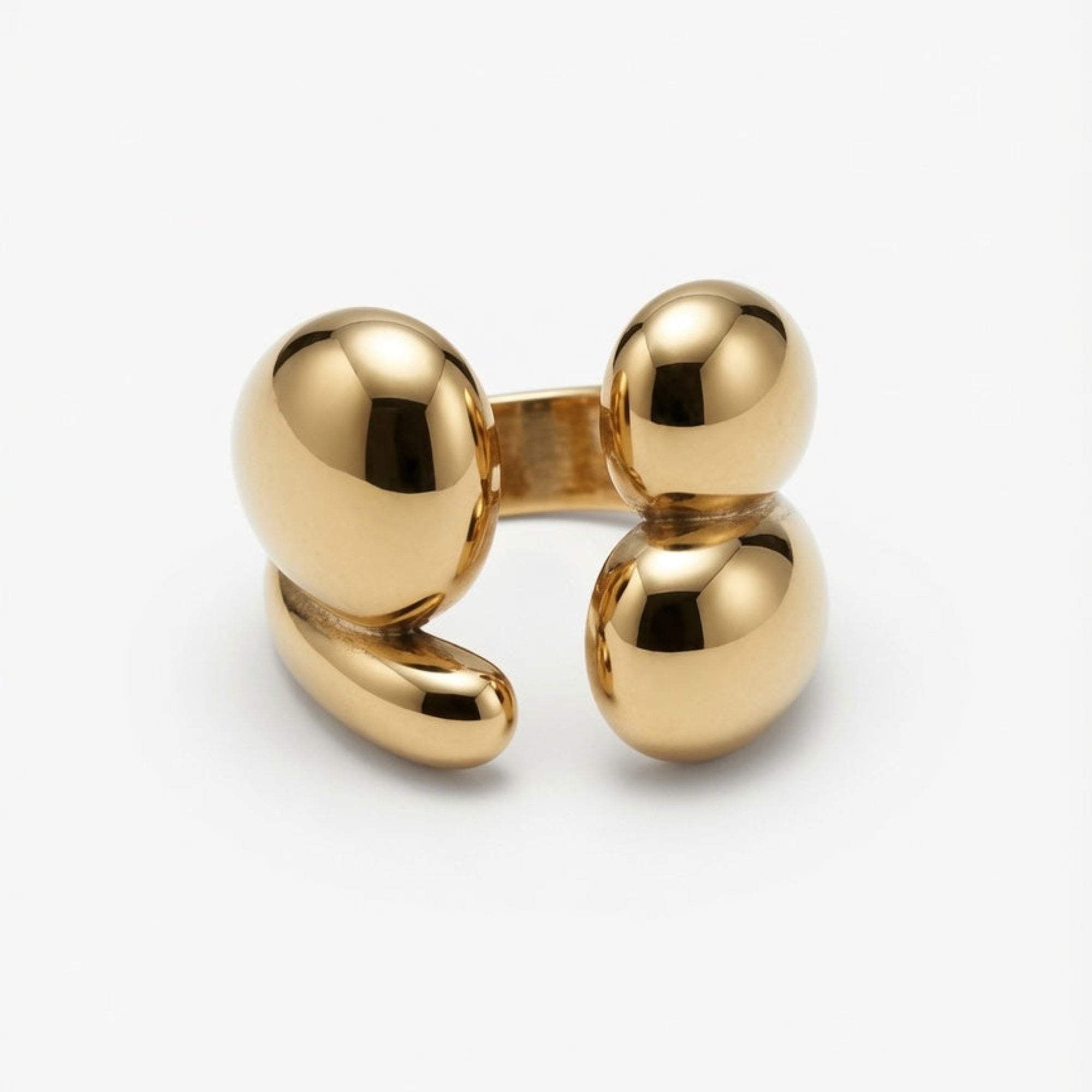 gold open design ring luxry minimal