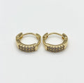 pair of small gold cz hoops boheme london