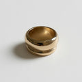gold plated double dome ring boheme london