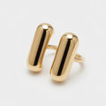 statement gold ring with a deisgner h shape boheme london