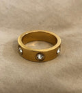 Gold Band Style Crystal Stone Ring