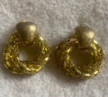 Vintage Gold Twist Drop Earrings