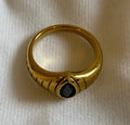 Gold Plated Sapphire Stone Ring