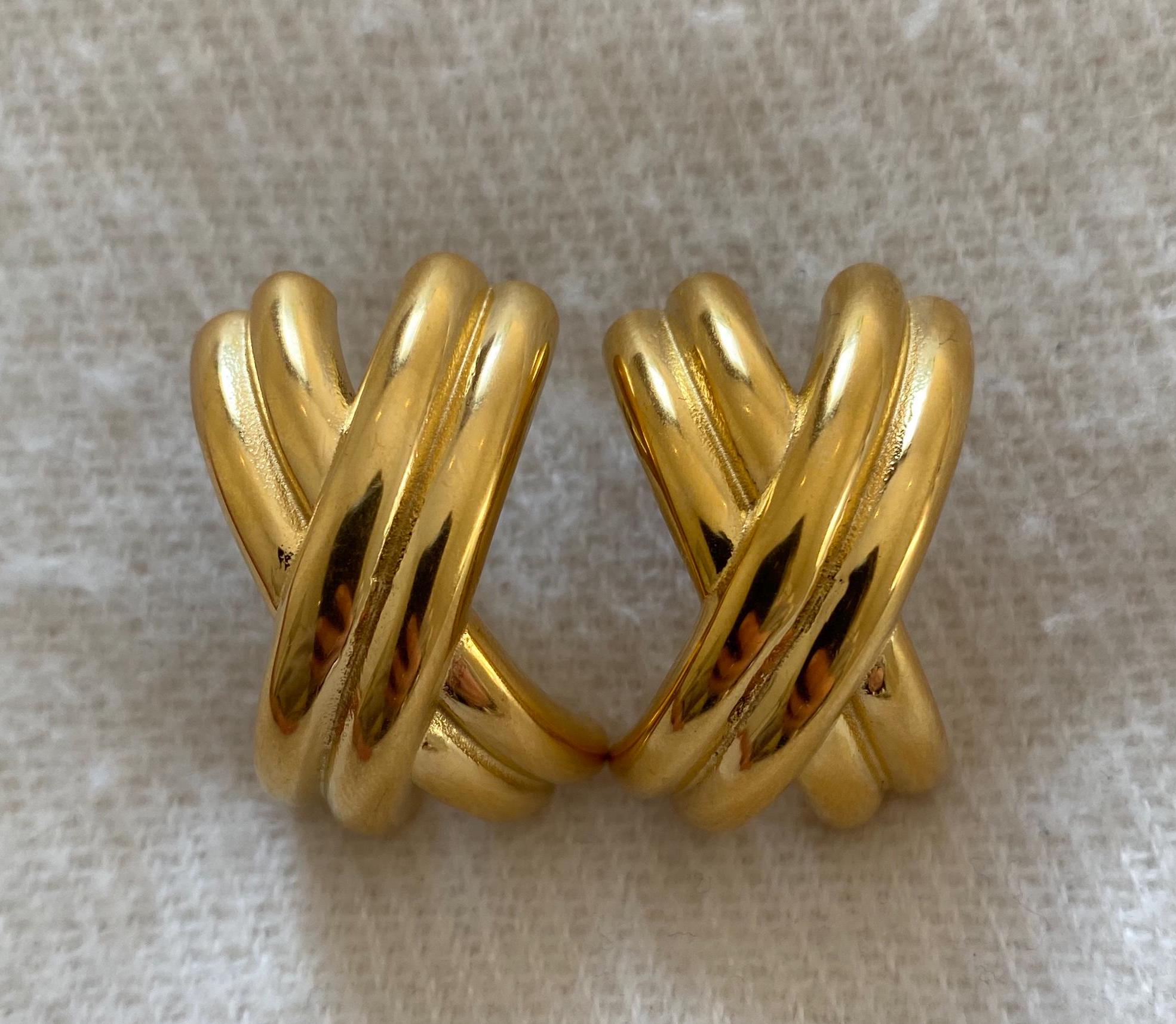 Gold Plated Cross Earrings