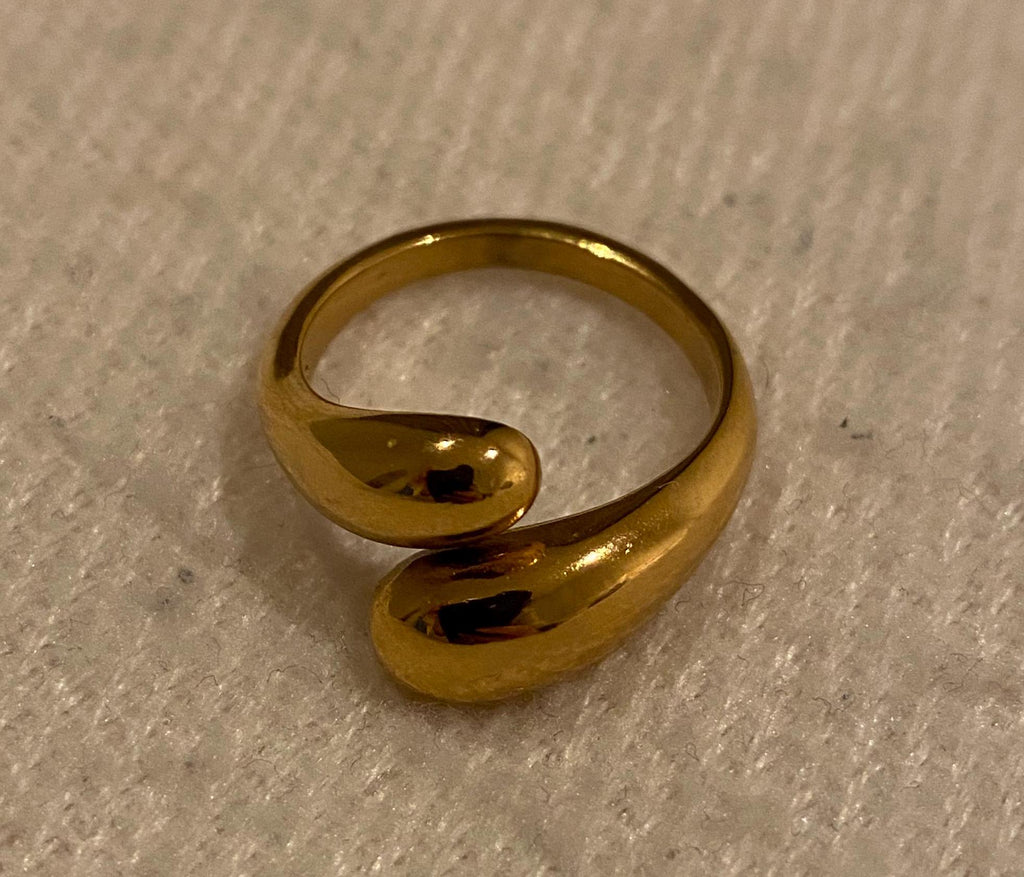Gold Plated Twist Dome Ring