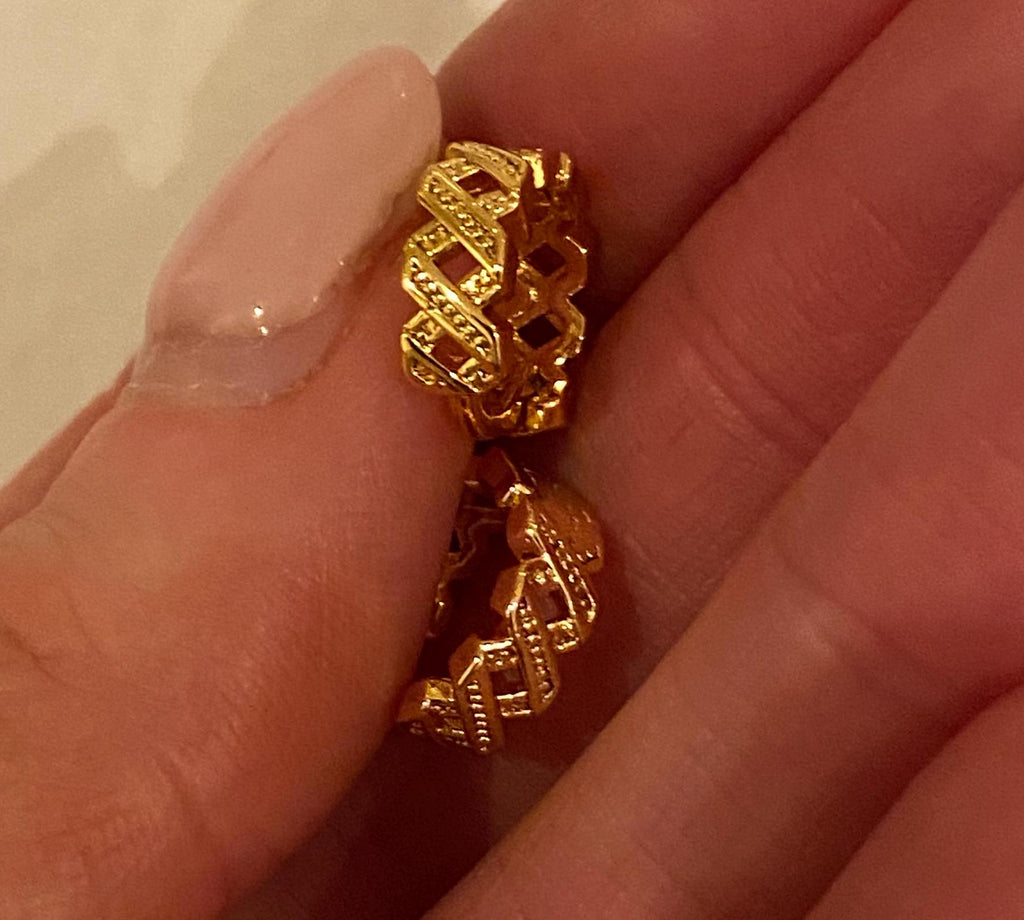 Gold Plated Twist Dome Ring