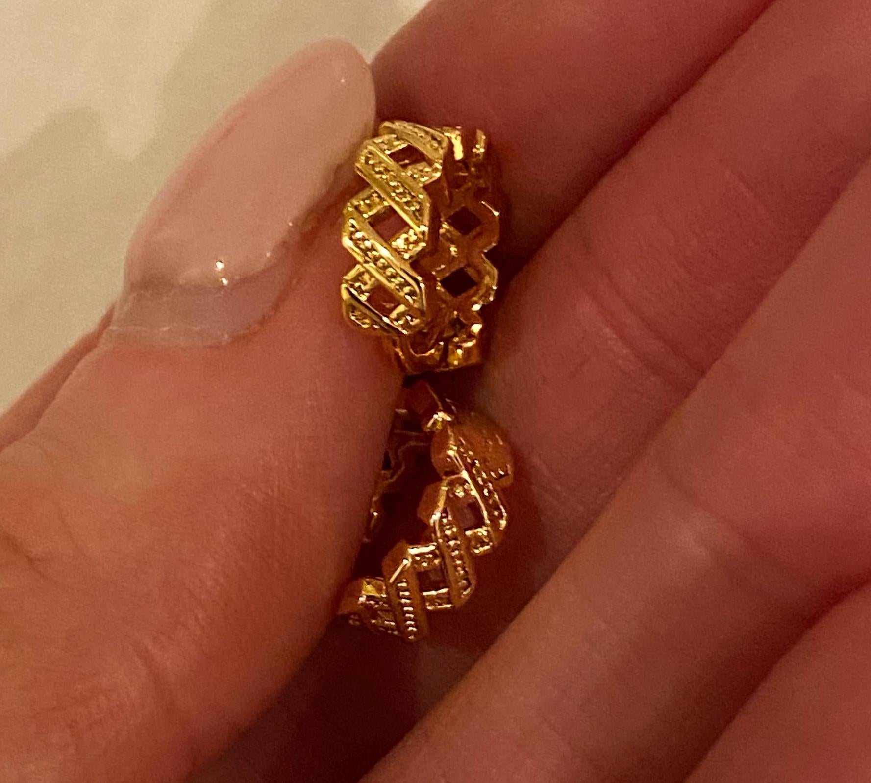 Gold Plated Twist Dome Ring