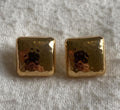 Vintage Square Gold Stud Earrings