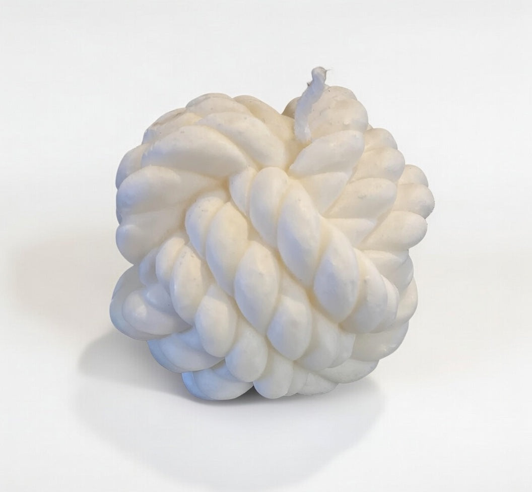 Handmade White Rope Soy Wax Candle - Scented