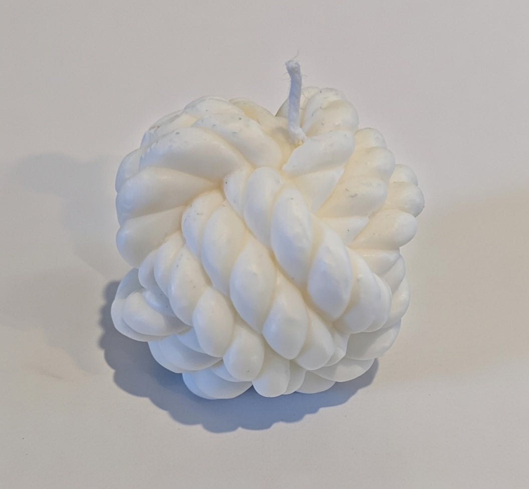 Handmade White Rope Soy Wax Candle - Scented