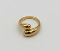Gold Plated Twist Dome Ring