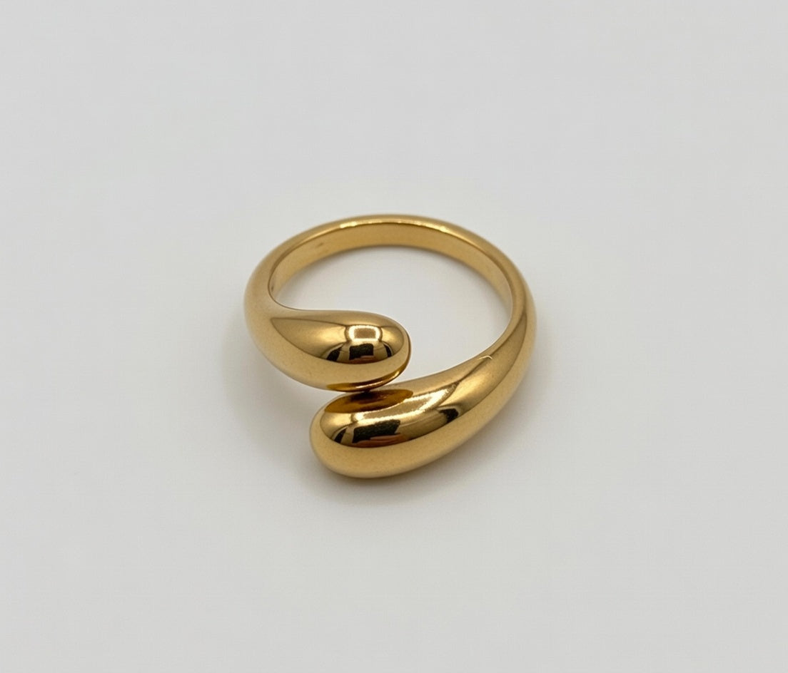 Gold Plated Twist Dome Ring