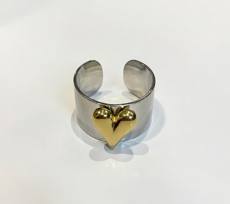 Gold Heart Design Ring