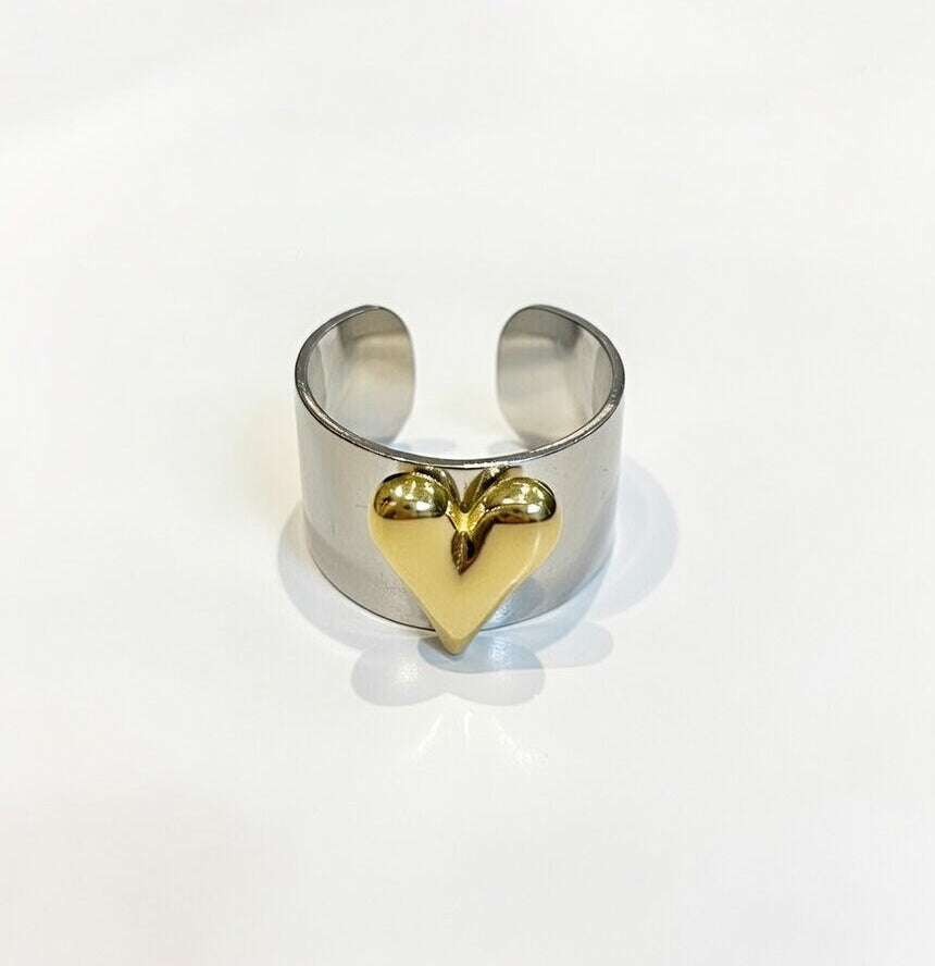 Gold Heart Design Ring