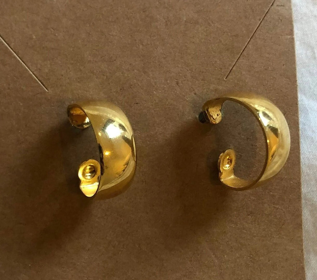 Vintage Small Gold Hoop Earrings