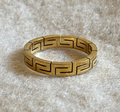 Geometric Design Gold Plated Ring