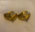 18k Gold Vintage Textured Earrings