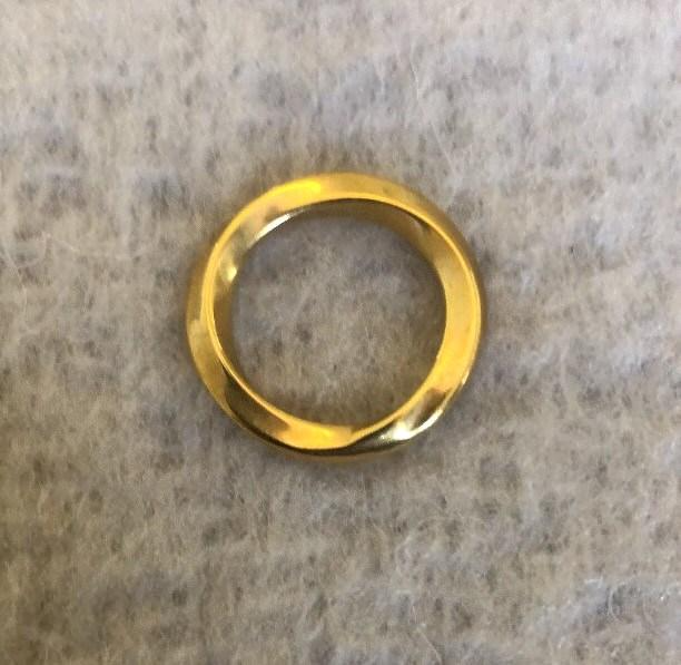 Recycled Irregular Gold plated band Ring