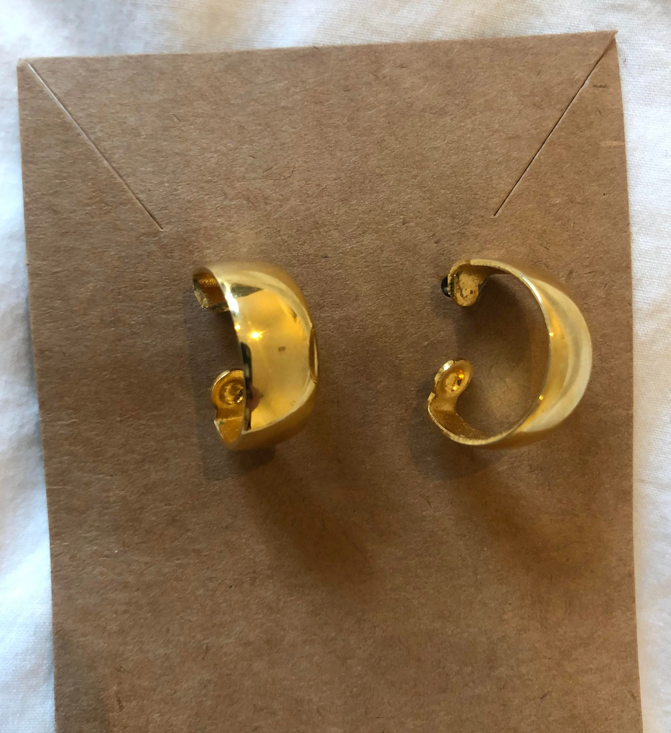Vintage Small Gold Hoop Earrings