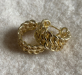 Gold Chain Link Hoop Earrings