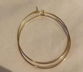 Recycled Gold Thin Hoop Earrings