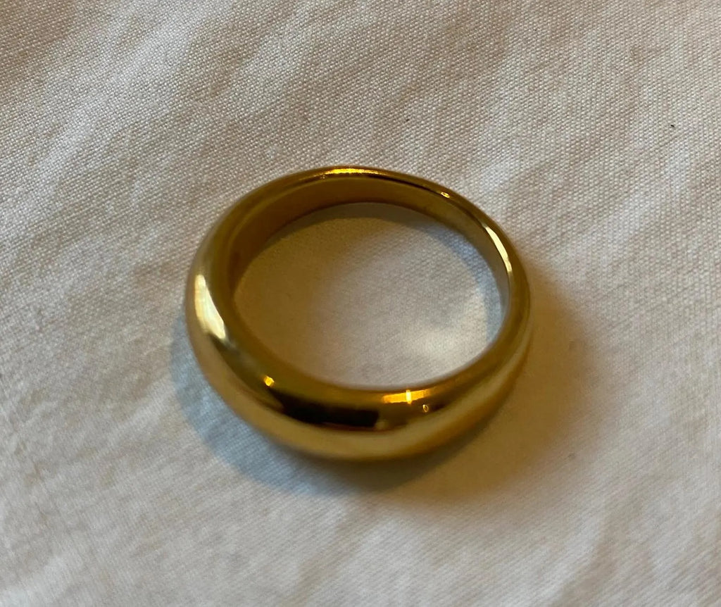 Gold Plated Thin Dome Ring