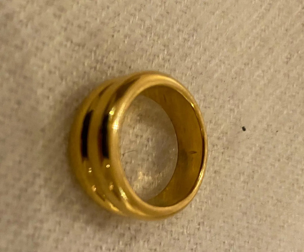 Gold Plated Double Dome Ring