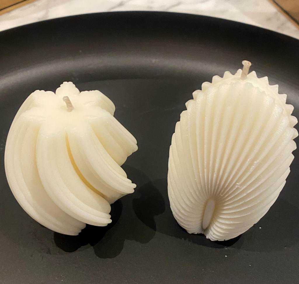 Handmade White Decorative Soy Wax Candle - Unscented