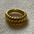 Gold Plated Croissant Ring