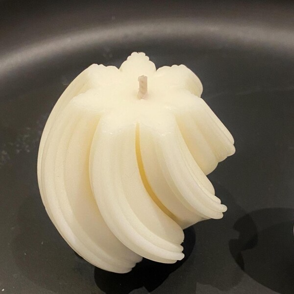 Handmade White Decorative Soy Wax Candle - Unscented