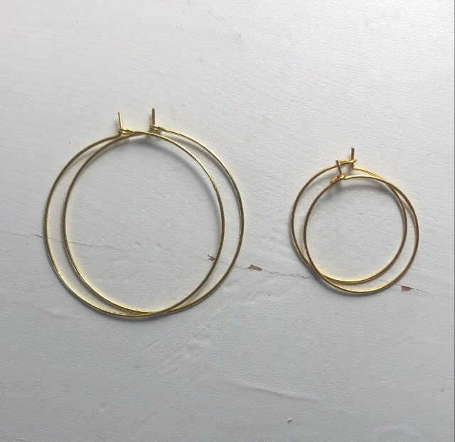 Recycled Gold Thin Hoop Earrings