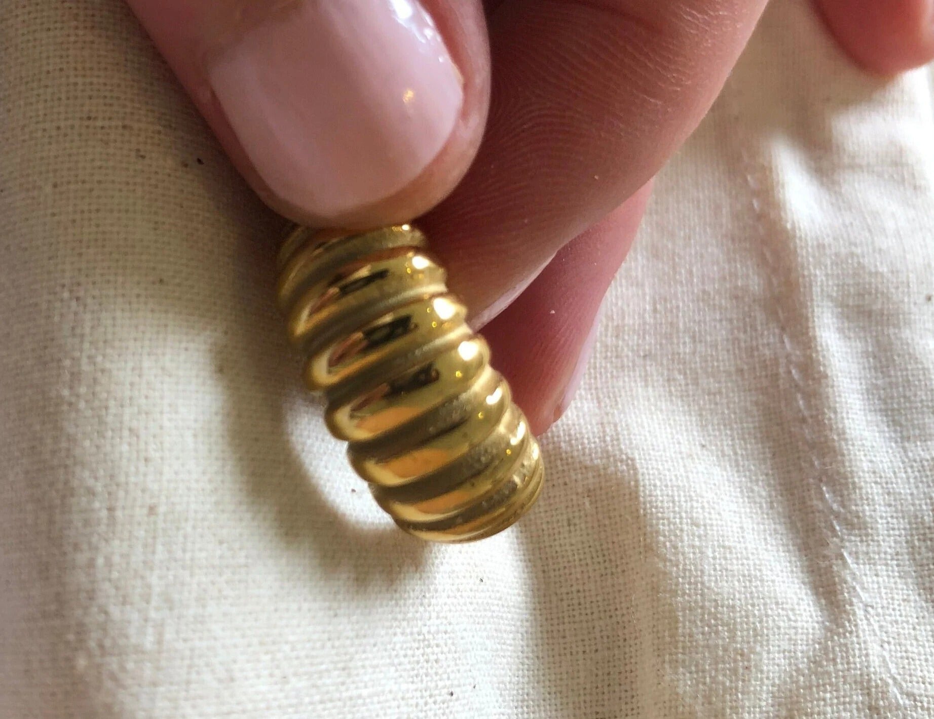 Recycled Large Croissant Ring