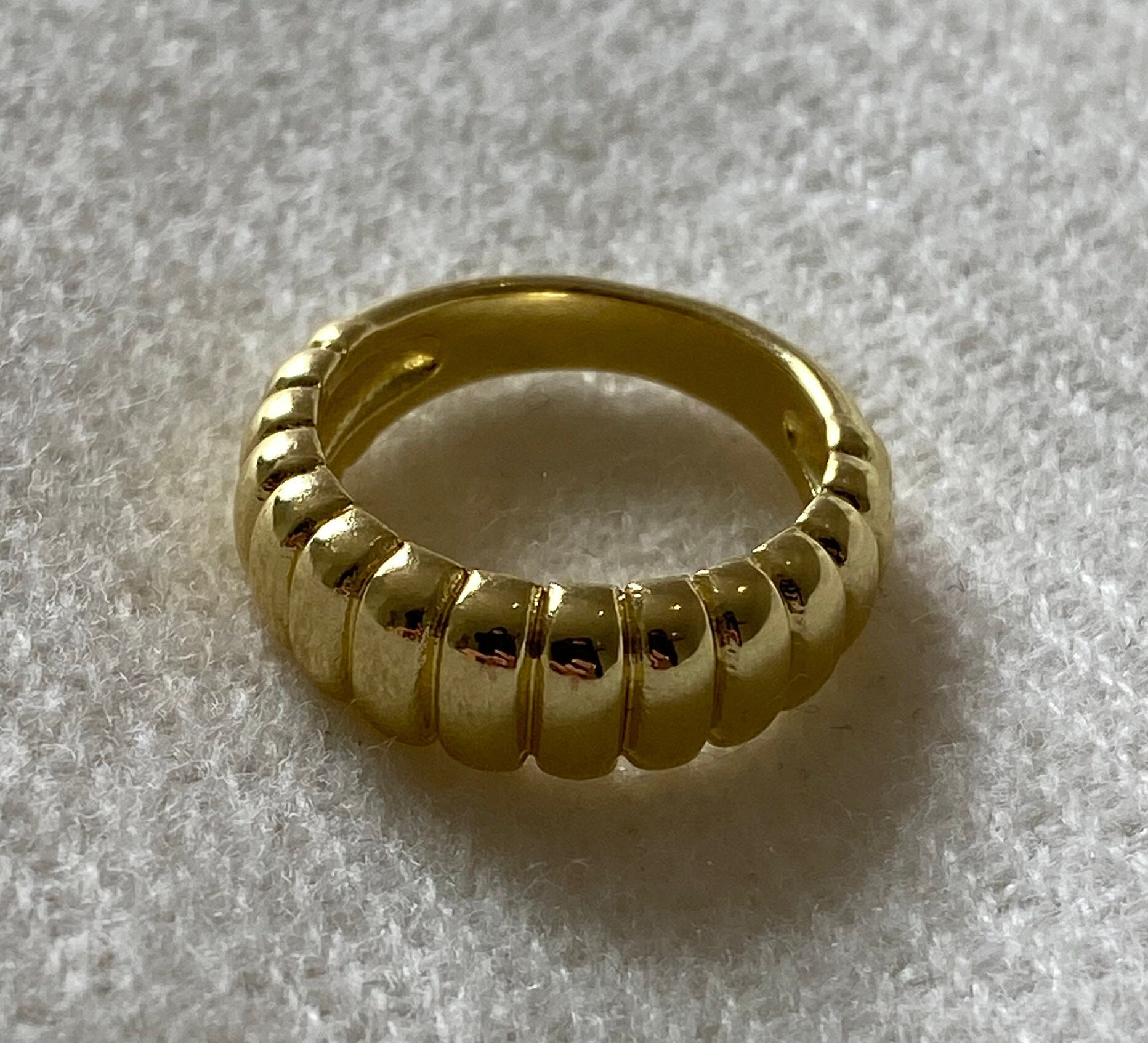 Gold Plated Croissant Ring