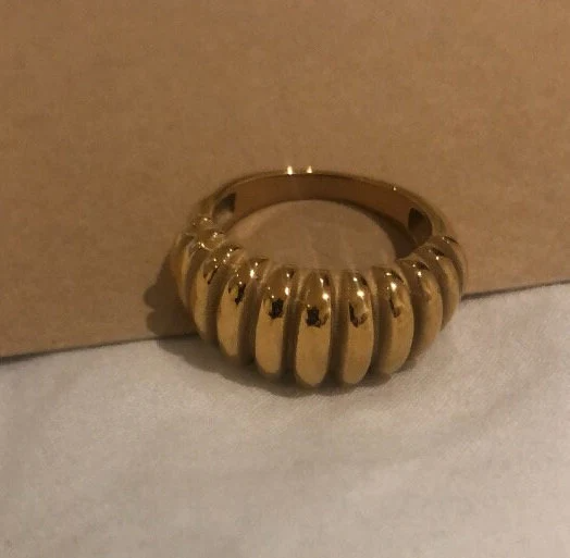 Recycled Large Croissant Ring