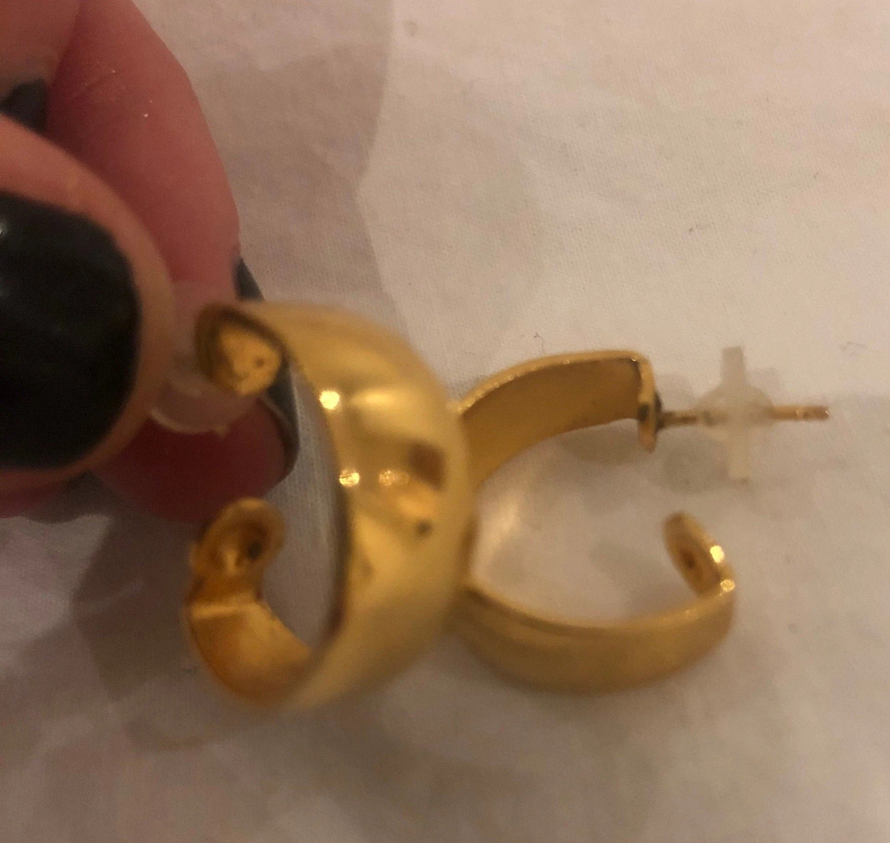 Vintage Small Gold Hoop Earrings