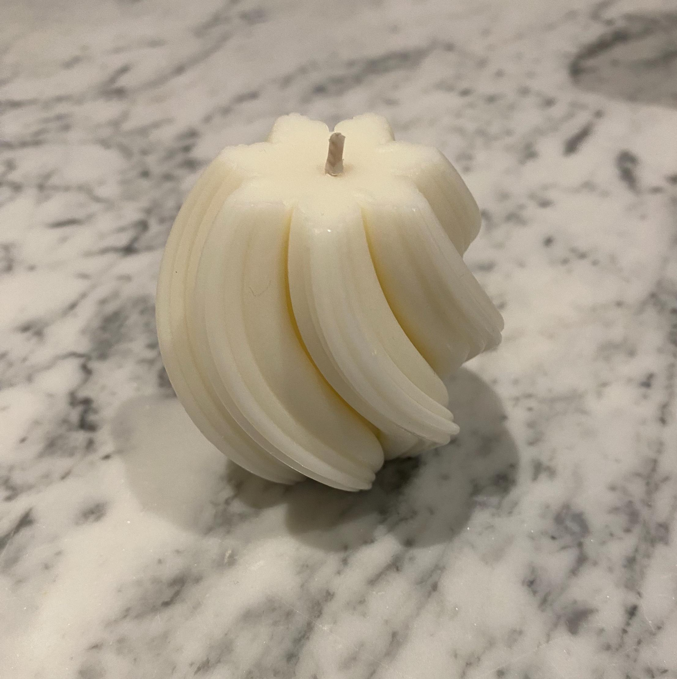 Handmade White Decorative Soy Wax Candle - Unscented