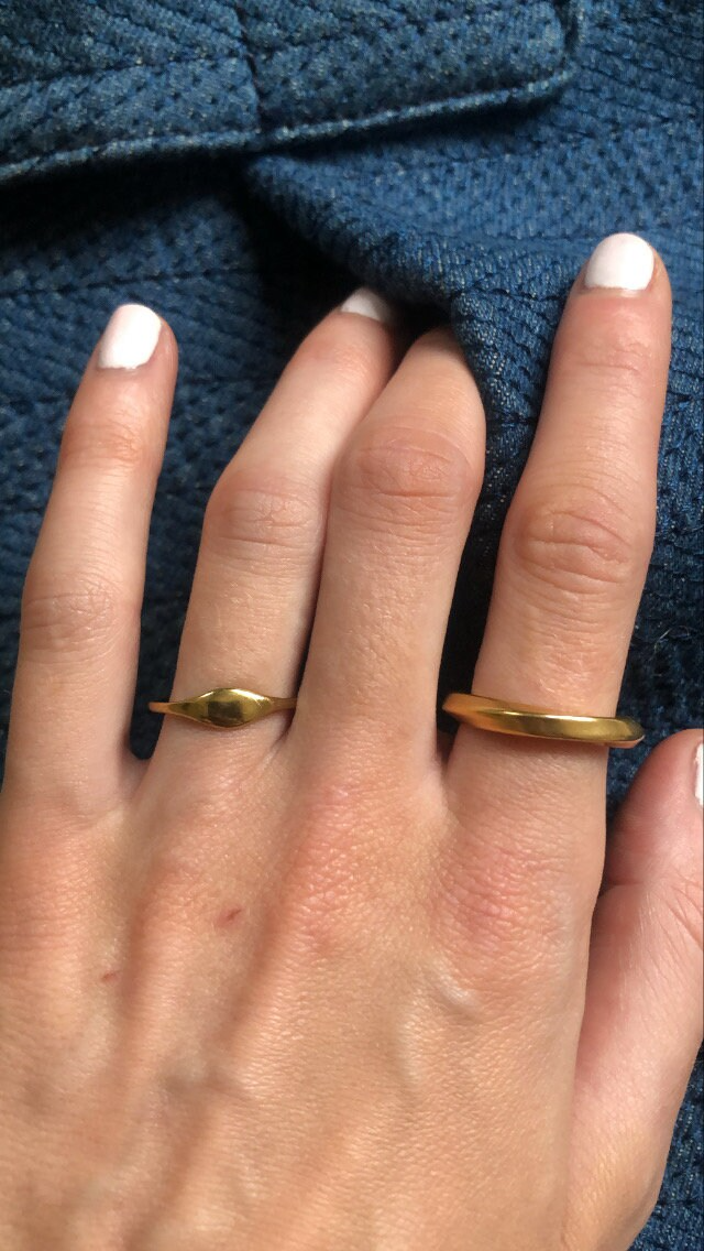 Recycled Irregular Gold plated band Ring