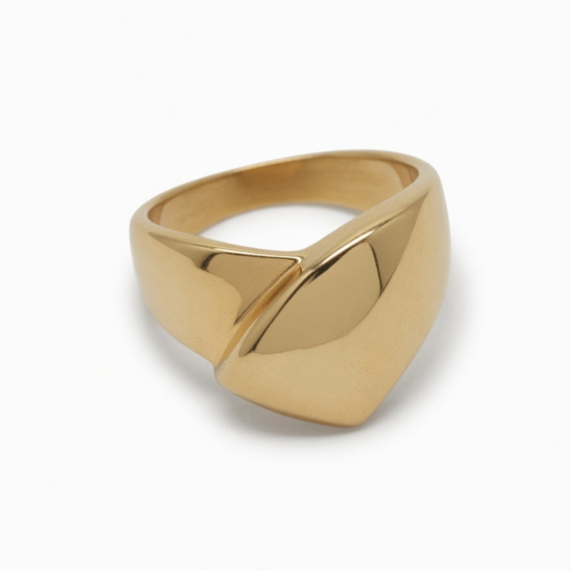 luxury gold mens signet ring
